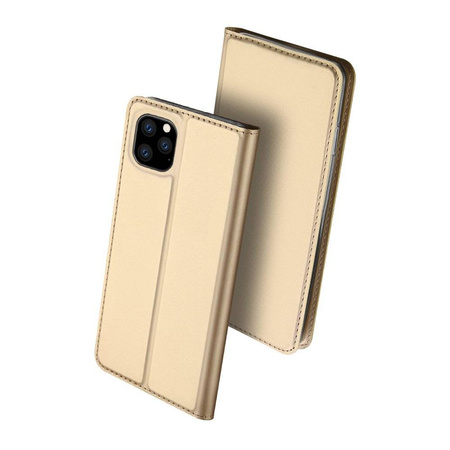 DUX DUCIS Skin Pro kabura etui pokrowiec z klapką iPhone 11 Pro złoty