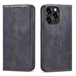 Magnet Fancy Case Hülle für iPhone 14 Flip Cover Wallet Ständer schwarz