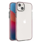 Spring Case etui iPhone 14 Plus silikonowy pokrowiec z ramką jasnoróżowe