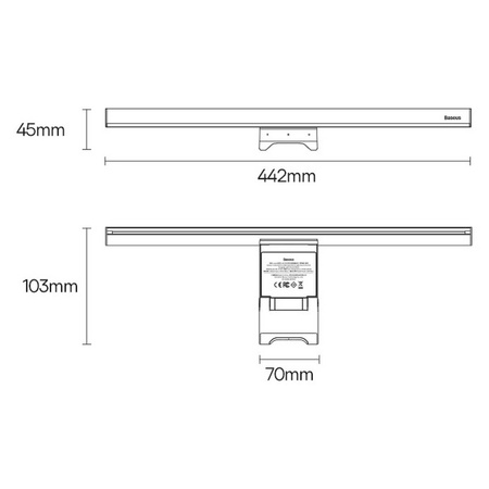 Baseus i-wok2 LED lamp for desktop monitor screen lighting black (DGIW000101)