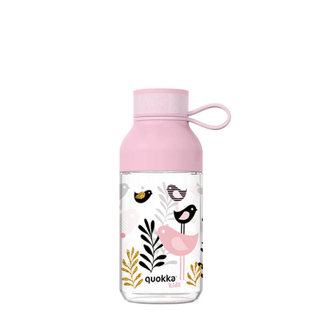 Quokka Ice Kids with strap - Butelka na wodę z tritanu 430 ml z paskiem (Birds)