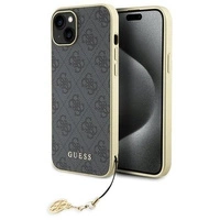 Etui Guess 4G Charms Collection do iPhone 15 Plus - szare