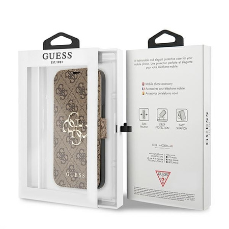 Guess GUBKP13X4GMGBR iPhone 13 Pro Max 6,7 &quot;braun / braunes Buch 4G Big Metal Logo