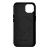 iCarer Litchi Premium Leather Case iPhone 14 Magnetic Leather Case with MagSafe Black (WMI14220709-BK)