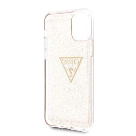 Guess GUHCN58SGTLGO iPhone 11 Pro złoty/gold hard case Glitter Triangle