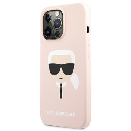 Karl Lagerfeld KLHCP13LSLKHLP iPhone 13 Pro / 13 6,1" jasnoróżowy/light pink hardcase Silicone Karl`s Head