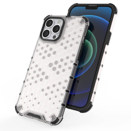 Honeycomb Case armor cover with TPU Bumper for iPhone 13 Pro Max blue