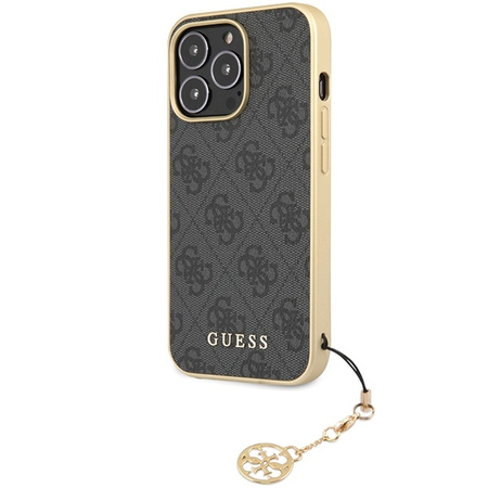 Guess GUHCP14LGF4GGR iPhone 14 Pro 6.1&quot; grey/grey hardcase 4G Charms Collection