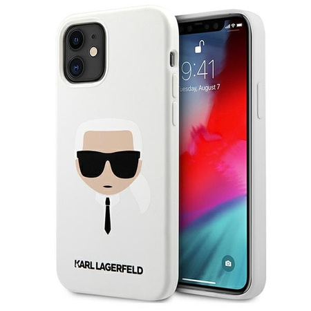 Karl Lagerfeld KLHCP12SSLKHWH iPhone 12 mini 5,4" biały/white hardcase Silicone Karl`s Head