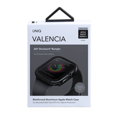 UNIQ etui Valencia Apple Watch Series 5/ 4 40MM szary/gunmetal grey