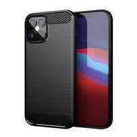 Carbon Case elastyczne etui pokrowiec iPhone 12 mini czarny