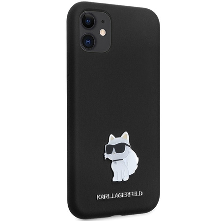 Karl Lagerfeld nakładka do iPhone 11 KLHCN61SMHCNPK czarna HC Silicone C Metal Pin