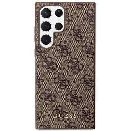 Guess 4G Metal Logo - Etui Samsung Galaxy S23 Ultra (brązowy)