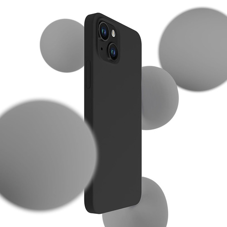 iPhone 13 mini silicone case from the 3mk Silicone Case series - black