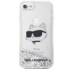 Karl Lagerfeld KLHCI8LNCHCS iPhone 7/8/ SE 2020/2022 srebrny/silver hardcase Glitter Choupette Head