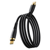 Benks Kabel D47 pleciony - Typ C na Typ C - PD 100W 1 metr czarny