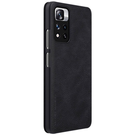 Nillkin Qin Case Cover for Xiaomi Redmi Note 11 Pro + (China) / Redmi Note 11 Pro (China) Camera Protector Holster Cover Flip Cover Black