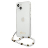 Guess nakładka do iPhone 13 Mini 5,4&quot; GUHCP13SKPSWH przeźroczysta hard case White Pearl