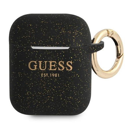 Guess GUA2SGGEK AirPods cover czarny/black Silicone Glitter