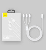 Baseus Superior 3w1 kabel USB - Lightning / USB Typ C / micro USB 3,5 A 1,5 m niebieski (CAMLTYS-03)