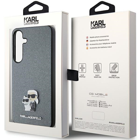 KARL LAGERFELD SAM S24+ SAFFIANO KC PIN KLHCS24MPSAKCMPG GREY