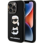 Karl Lagerfeld Silicone Karl&amp;Choupette Head case for iPhone 15 Pro - black