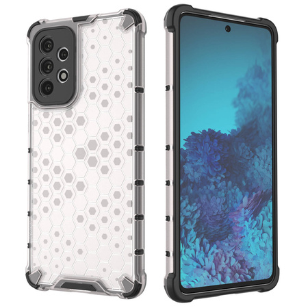 Honeycomb etui pancerny pokrowiec z żelową ramką Samsung Galaxy A73 czarny