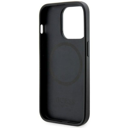 Guess GUHMP14LHGCFSEK iPhone 14 Pro 6.1" black/black hardcase GCube Stripes MagSafe