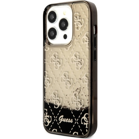 Guess GUHCP14LLC4PSGK iPhone 14 Pro 6.1" schwarz/schwarz Hardcase Liquid Glitter 4G Transculent