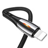 USAMS Kabel pleciony U-Tone lightning 1.2m Power-off 2A Fast Charging czarny/black SJ344USB01 (US-SJ344)