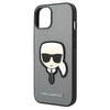 Karl Lagerfeld Saffiano Karl Head Patch Case – Etui iPhone 14 Plus (srebrny)