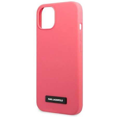 Karl Lagerfeld KLHCP13SSLMP1PI iPhone 13 mini 5,4&quot; Hardcase fuchsia / fuchsia Silicone Plaque