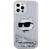 Karl Lagerfeld KLHCP12MLNHCCS iPhone 12/ 12 Pro 6,1&quot; Silber/Silber Hardcase Glitter Choupette Head