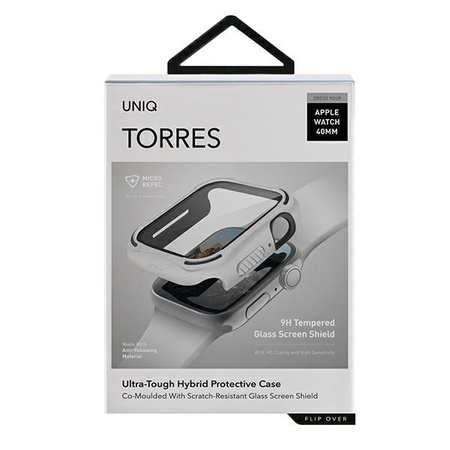 UNIQ etui Torres Apple Watch Series 4/5/6/SE 40mm. biały/dove white