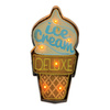 Znak Metalowy RETRO LED Ice Cream Forever Light