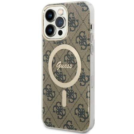 Guess GUHMP14XH4STW iPhone 14 Pro Max 6.7&quot; brown/brown hardcase 4G MagSafe