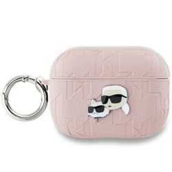 Karl Lagerfeld KLAP2PGKCPP AirPods Pro 2 (2022/2023) cover różowy/pink Monogram Karl & Choupette Head