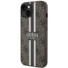 Guess GUHMP14SP4RPSW iPhone 14 6,1&quot; braun/braunes Hardcase 4G bedruckte Streifen MagSafe