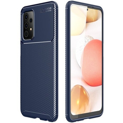 Etui SAMSUNG GALAXY A72 5G Pancerne Shockproof Carbon Fiber niebieskie