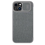 Nillkin Qin Cloth Pro Case Schutzhülle für iPhone 14, Kamera-Abdeckung, Holster-Abdeckung, Klapphülle, Grau