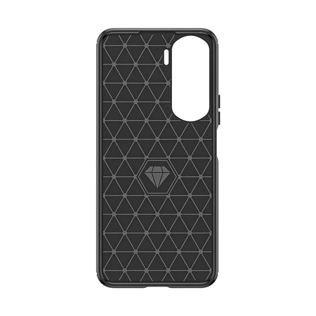 Carbon Case silicone case for Honor 90 Lite - black