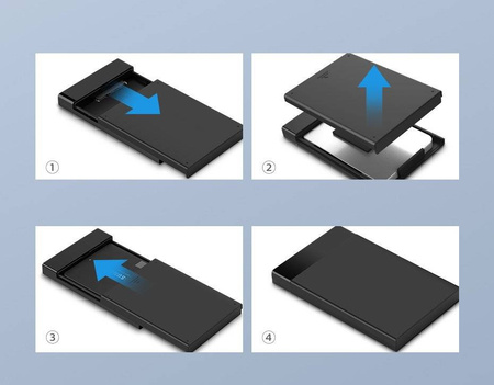 Ugreen kieszeń na dysk HDD SSD obudowa dysku SATA 2,5'' USB 3.2 Gen 1 (5 Gbps) micro USB SuperSpeed + kabel 0,5 m czarny (US221 30848)