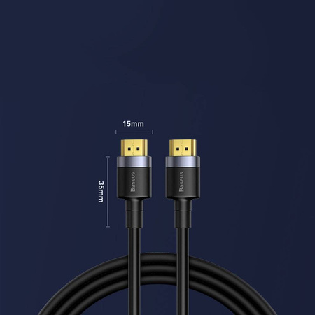 Baseus Cafule kabel przewód HDMI 2.0 4K 60 Hz 3D 18 Gbps 3 m czarny (CADKLF-G01)