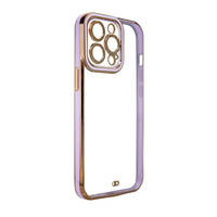 Fashion Case Case für Samsung Galaxy A12 5G Gold Frame Gel Cover Lila