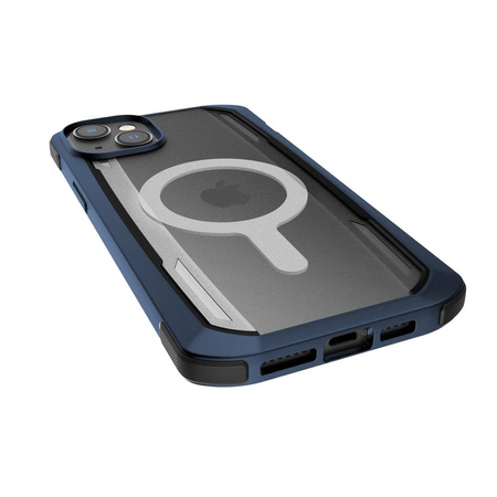 Raptic X-Doria Secure Case für iPhone 14 Pro mit gepanzerter MagSafe-Hülle blau