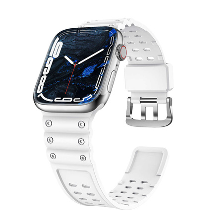 Strap Triple Protection strap for Apple Watch Ultra, SE, 8, 7, 6, 5, 4, 3, 2, 1 (49, 45, 44, 42 mm) bracelet white