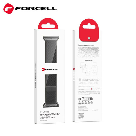 FORCELL F-DESIGN FA03 pasek / opaska do Apple Watch 38/40/41mm czarna