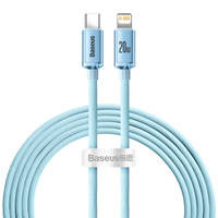 Baseus Crystal Shine Series USB Type C cable - Lightning Fast Charging Power Delivery 20W 2m blue (CAJY001403)