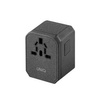 Uniq Load. network. Voyage World Adapter 33W + 2xUSB + PD 18W + QC 3.0 grey/charcoal gray (LITHOS Collective)