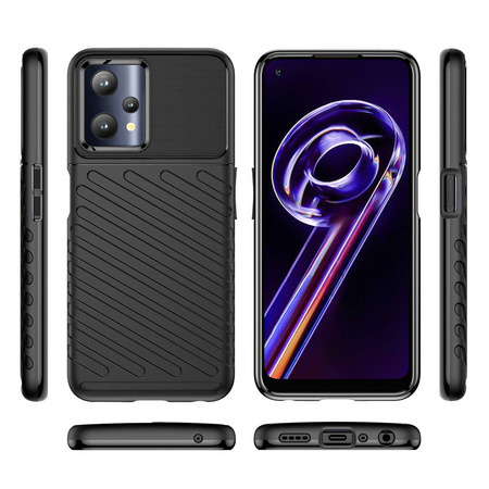 Thunder Case elastyczne pancerne etui pokrowiec Realme 9 Pro czarny